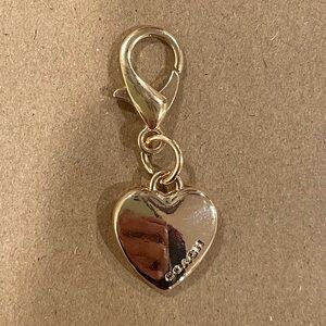Coach Gold Heart Charm with Lobster Clasp